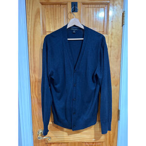 Banana Republic Navy Blue Men's Cardigan Sweater